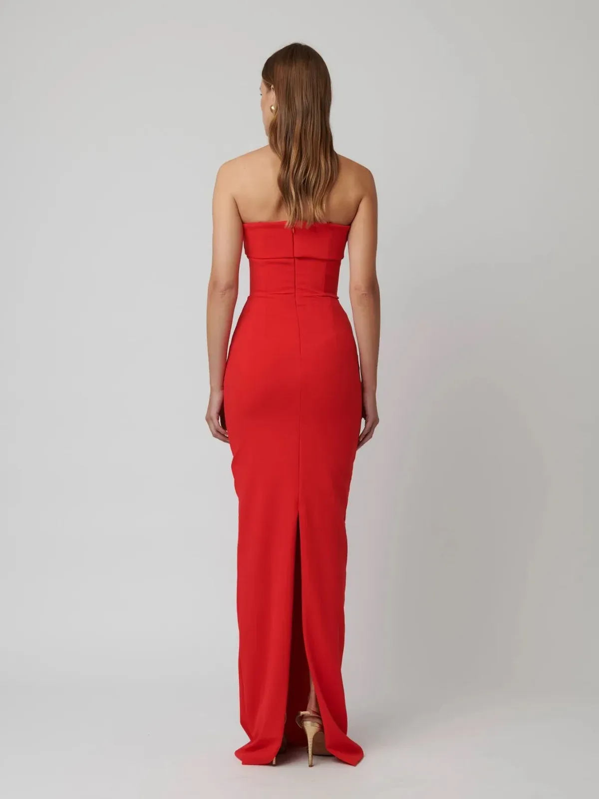 EFFIE KATS MONROE GOWN IN CHERRY RED - Image 3