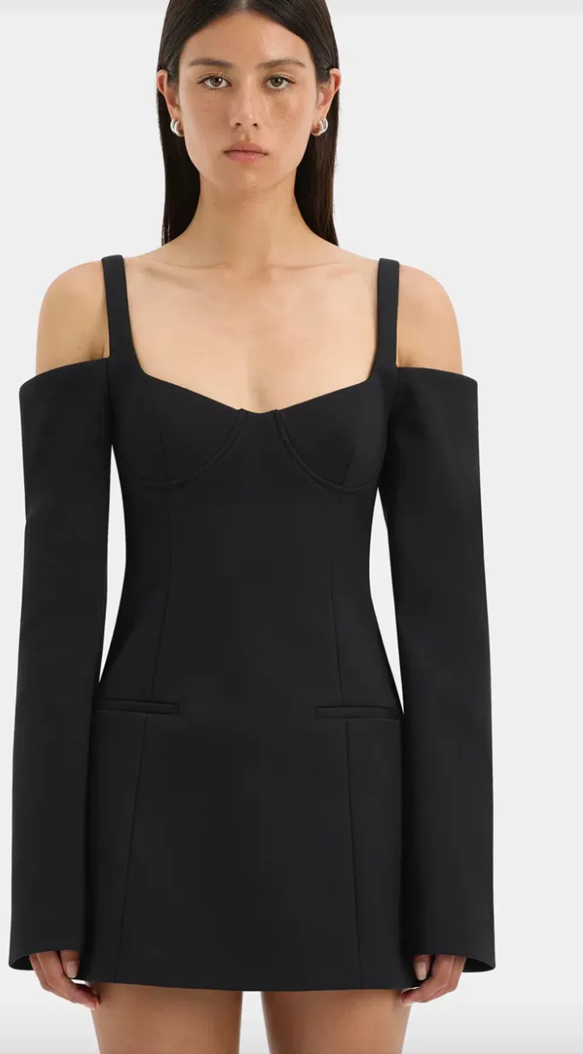 Sir the Label Sandrine Long Sleeve Mini Dress Black Size 8 - Image 2