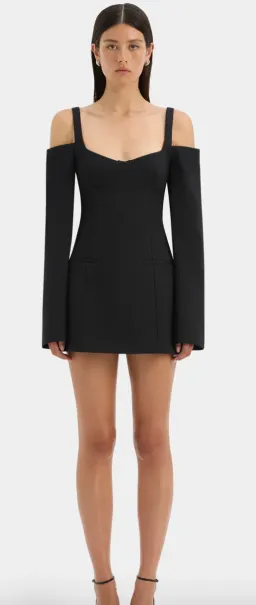 Sir the Label Sandrine Long Sleeve Mini Dress Black Size 8 for rent on The Volte - image 1