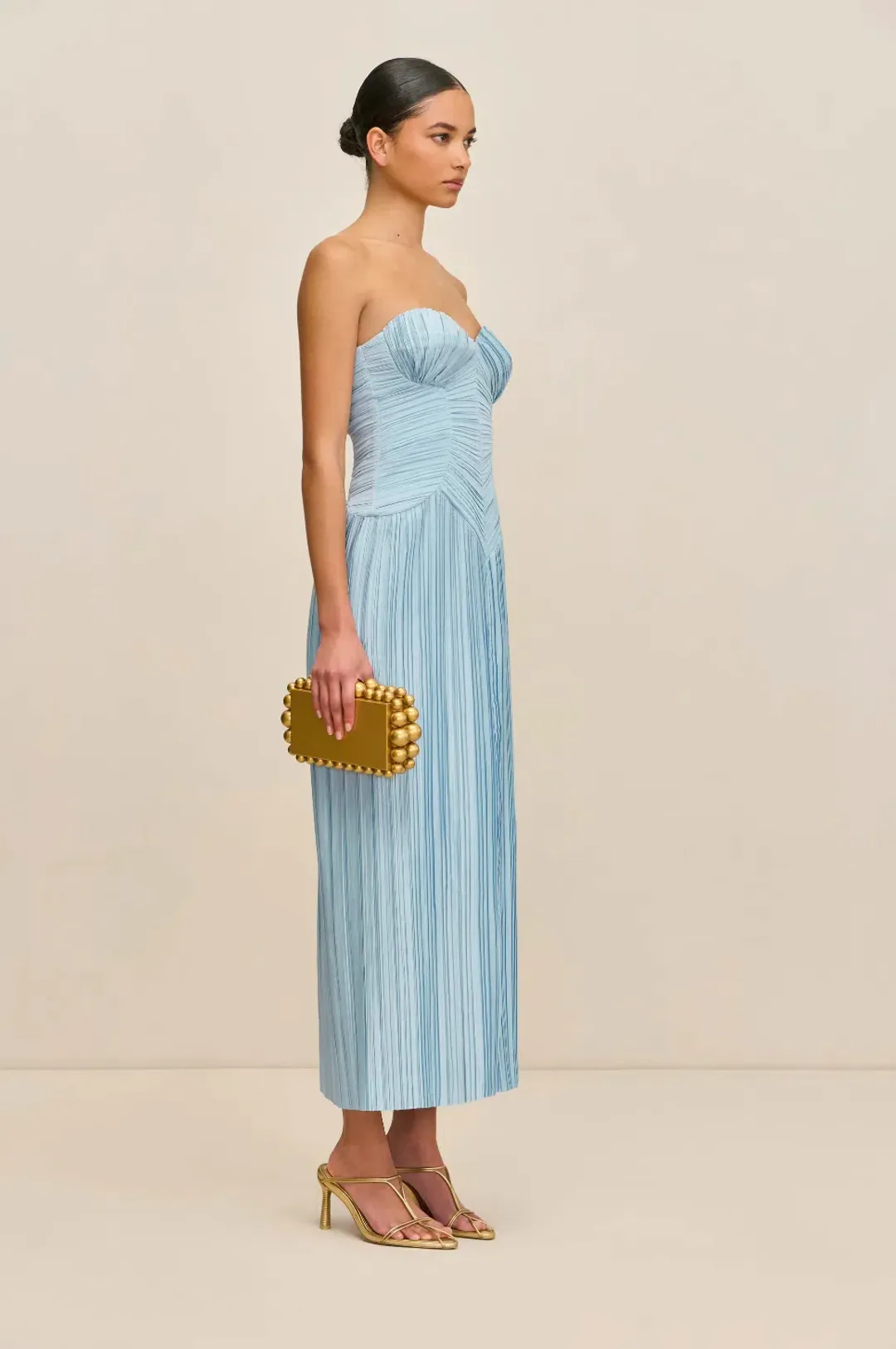 Cult Gaia Ashika Midi Gown Blue Size 6 for rent on The Volte - main image