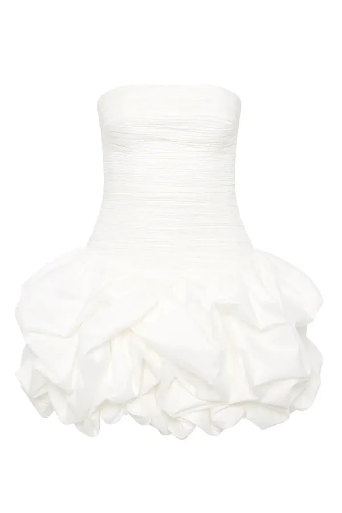 Aje White Violette Bubble Hem Mini in White Size 4 - Image 4