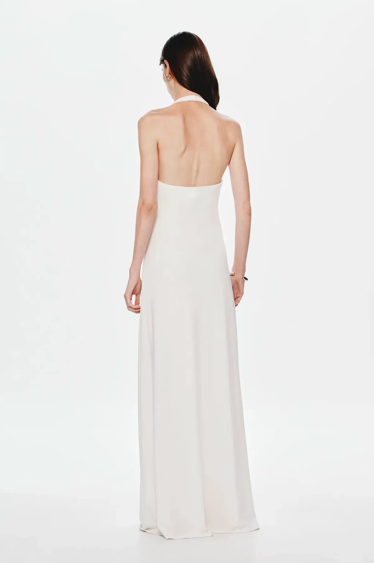 MISHA Jennifer Cupro Maxi White Size 4 - Image 3
