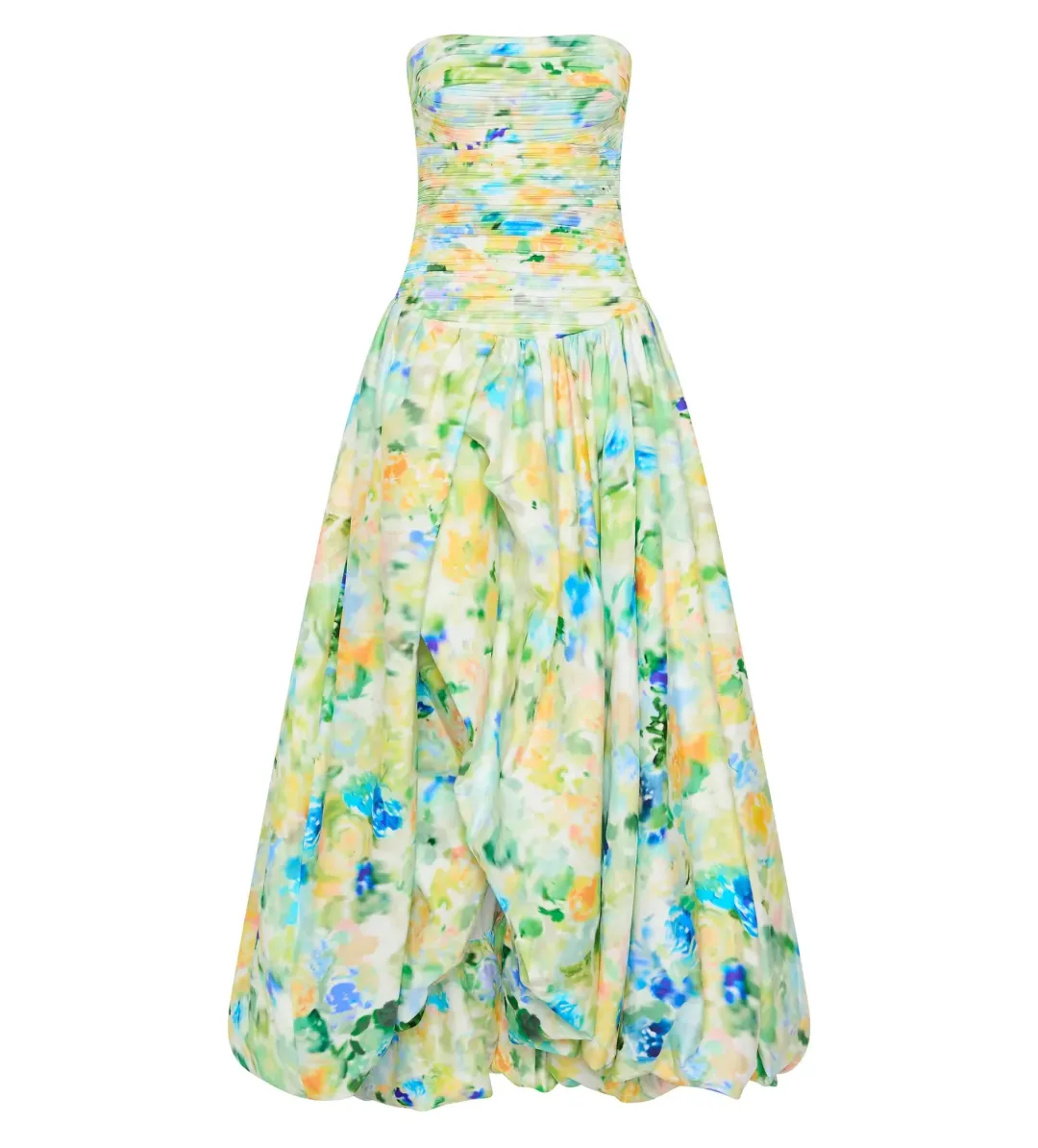 Aje Floral Haze Bubble Hem Maxi in Multicolour Size AU 4 for rent on The Volte - main image