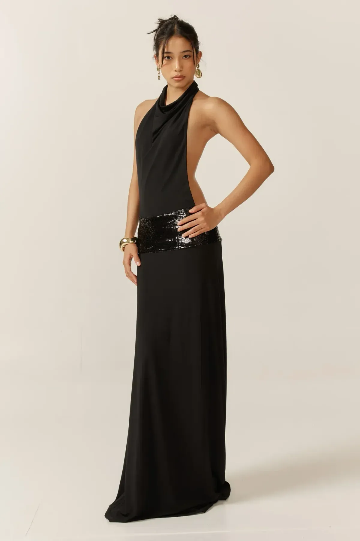 Ance Gria Adele Gown Black Size 10 - Image 2