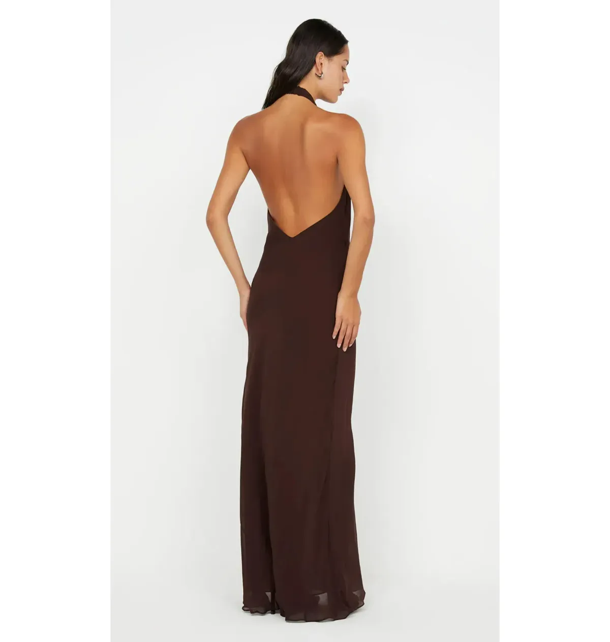 Bec & Bridge Soneva Maxi Dress Chocolate Size AU 8 - Image 4