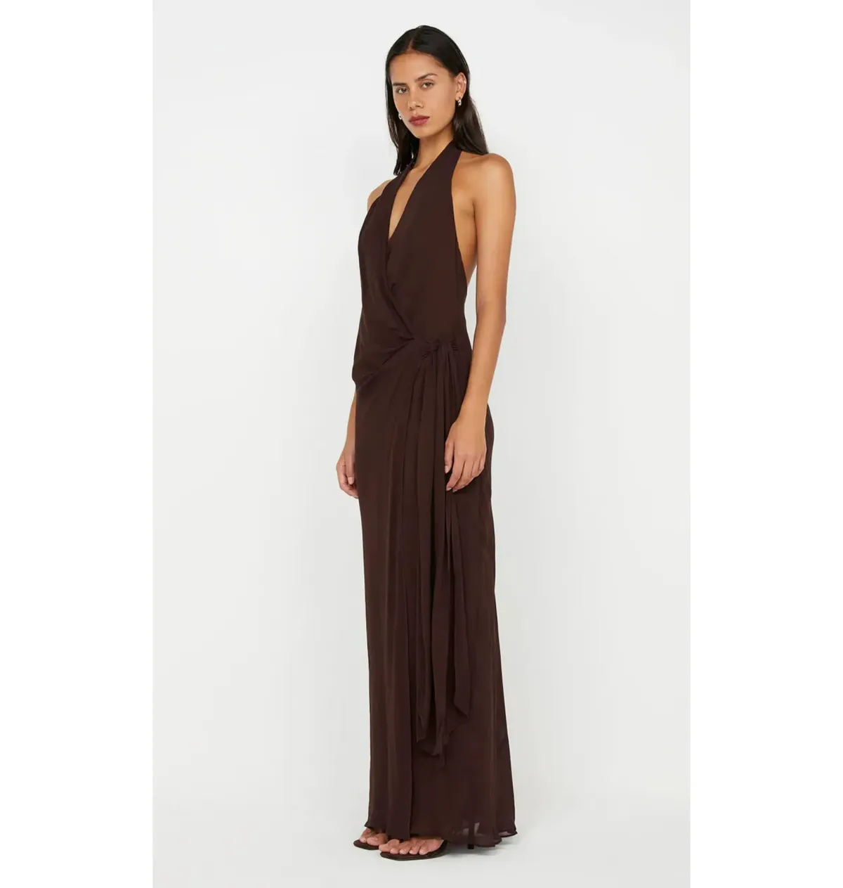 Bec & Bridge Soneva Maxi Dress Chocolate Size AU 8 - Image 2