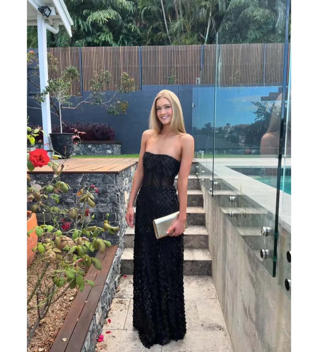 Manning Cartell Supreme Extreme Strapless Gown Black Size AU 4 for rent on The Volte - main image