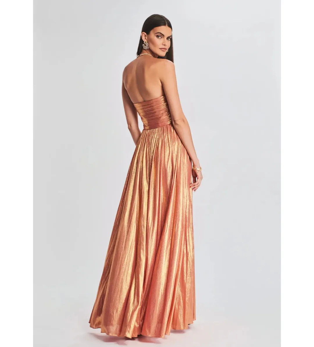 Retrofete Waldorf Dress in Apricot Size M / AU 10 for rent on The Volte - main image