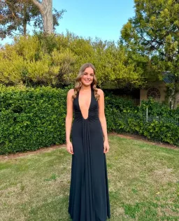 Misha Jennifer Cupro Maxi Dress Black Size 10/M for rent on The Volte - image 1