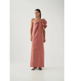 Aje Cira Midi dress in terracotta Size AU 14 for rent on The Volte - image 1