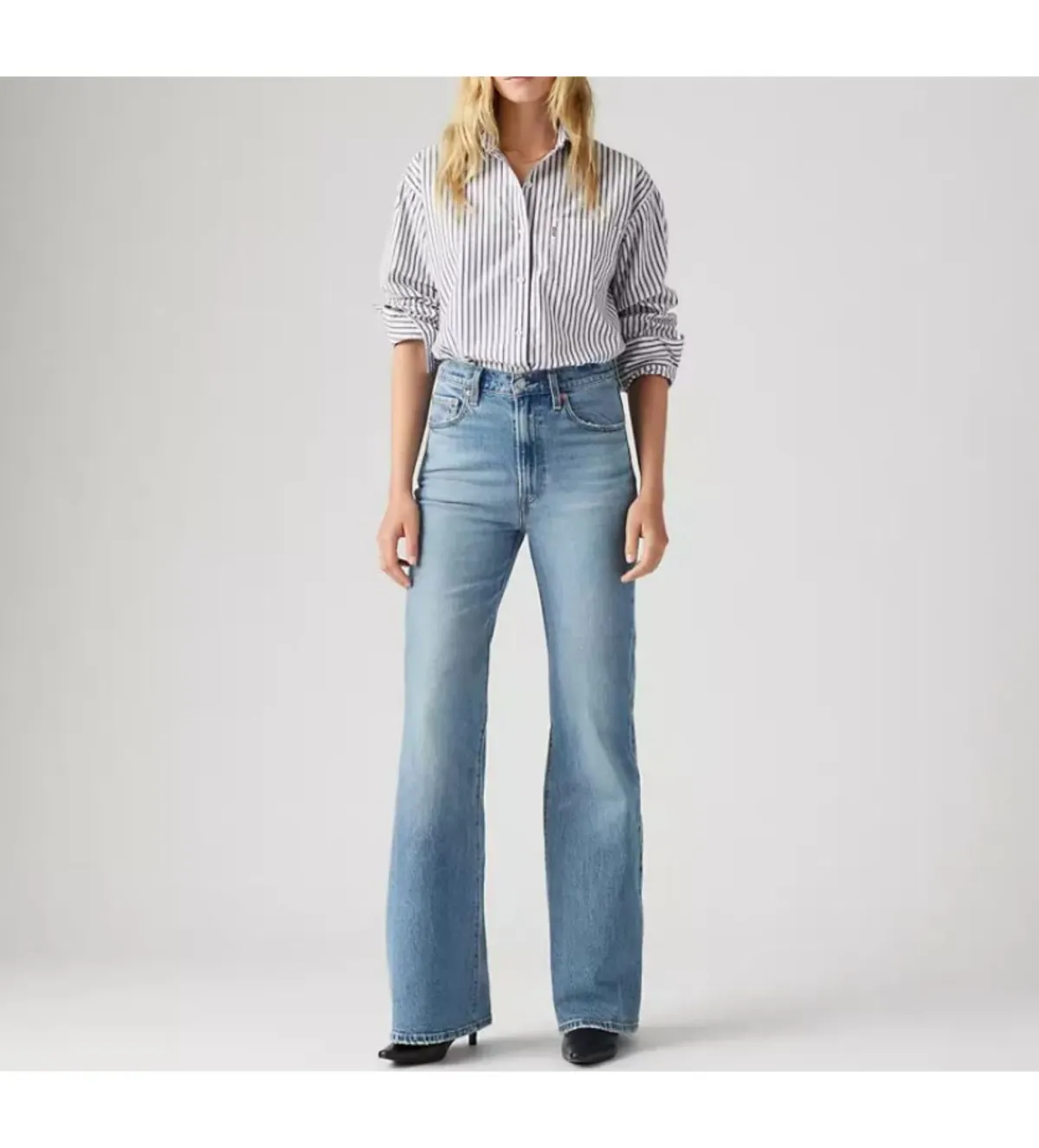 Levi's Ribcage Bell Jeans Next Saturday No Crease Blue Size AU 6 - Image 2