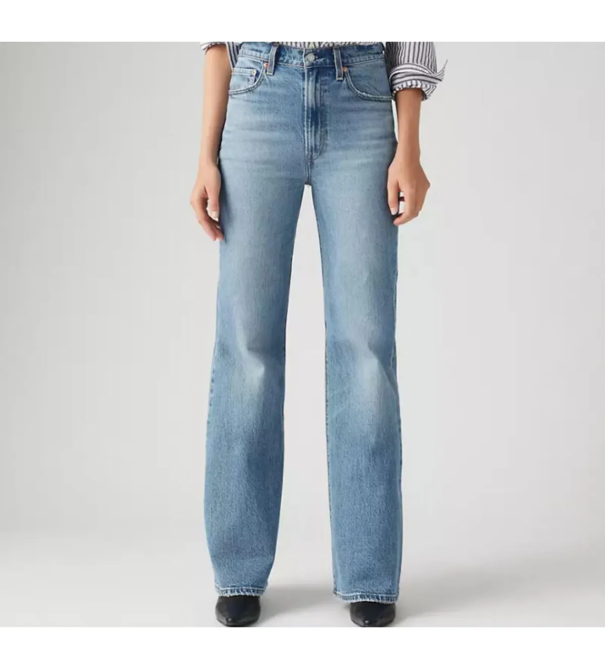 Levi's Ribcage Bell Jeans Next Saturday No Crease Blue Size AU 6 - Image 1