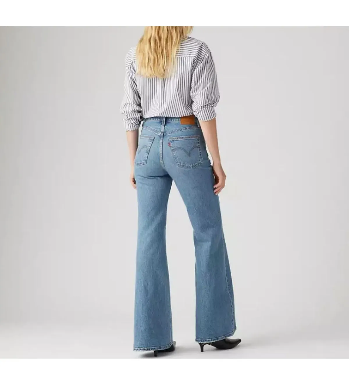 Levi's Ribcage Bell Jeans Next Saturday No Crease Blue Size AU 6 - Image 4