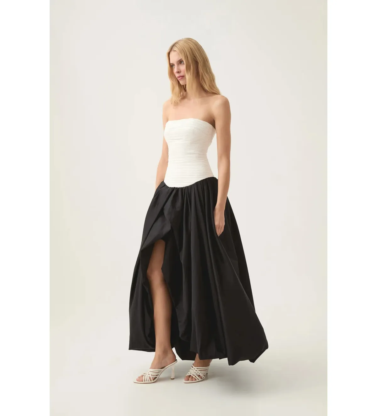 Aje Ivory Violette Bubble Hem Maxi in Black/white Size AU 8 - Image 3