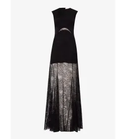 Camilla and Marc Angelo Lace-Skirt Woven Maxi Dress Black Size AU 8 for rent on The Volte - image 5