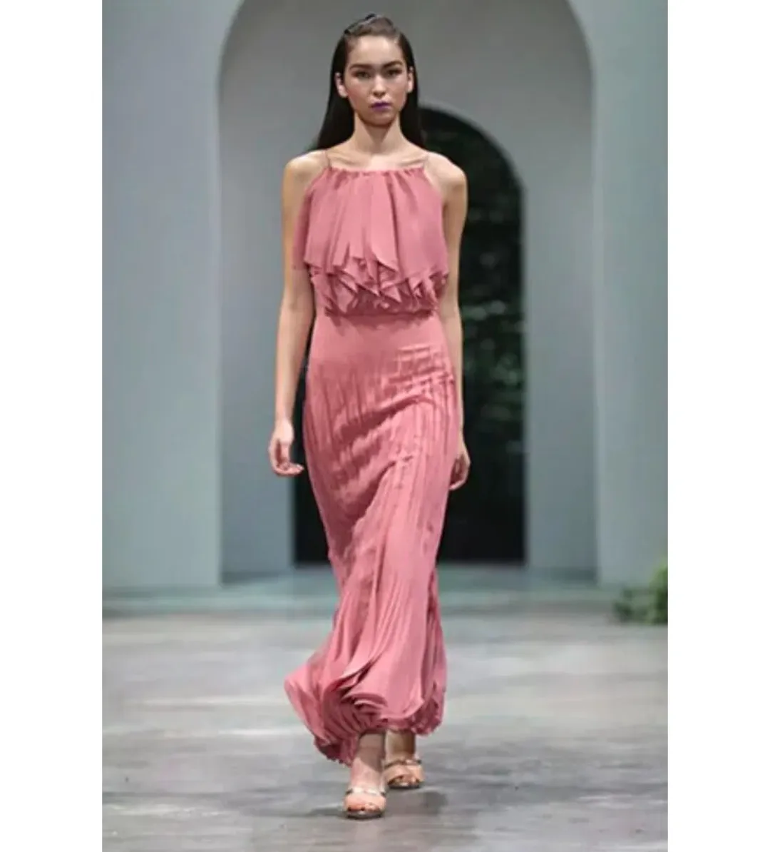 Ginger & Smart Runway Maxi Dress Rose Size AU 8 for rent on The Volte - main image