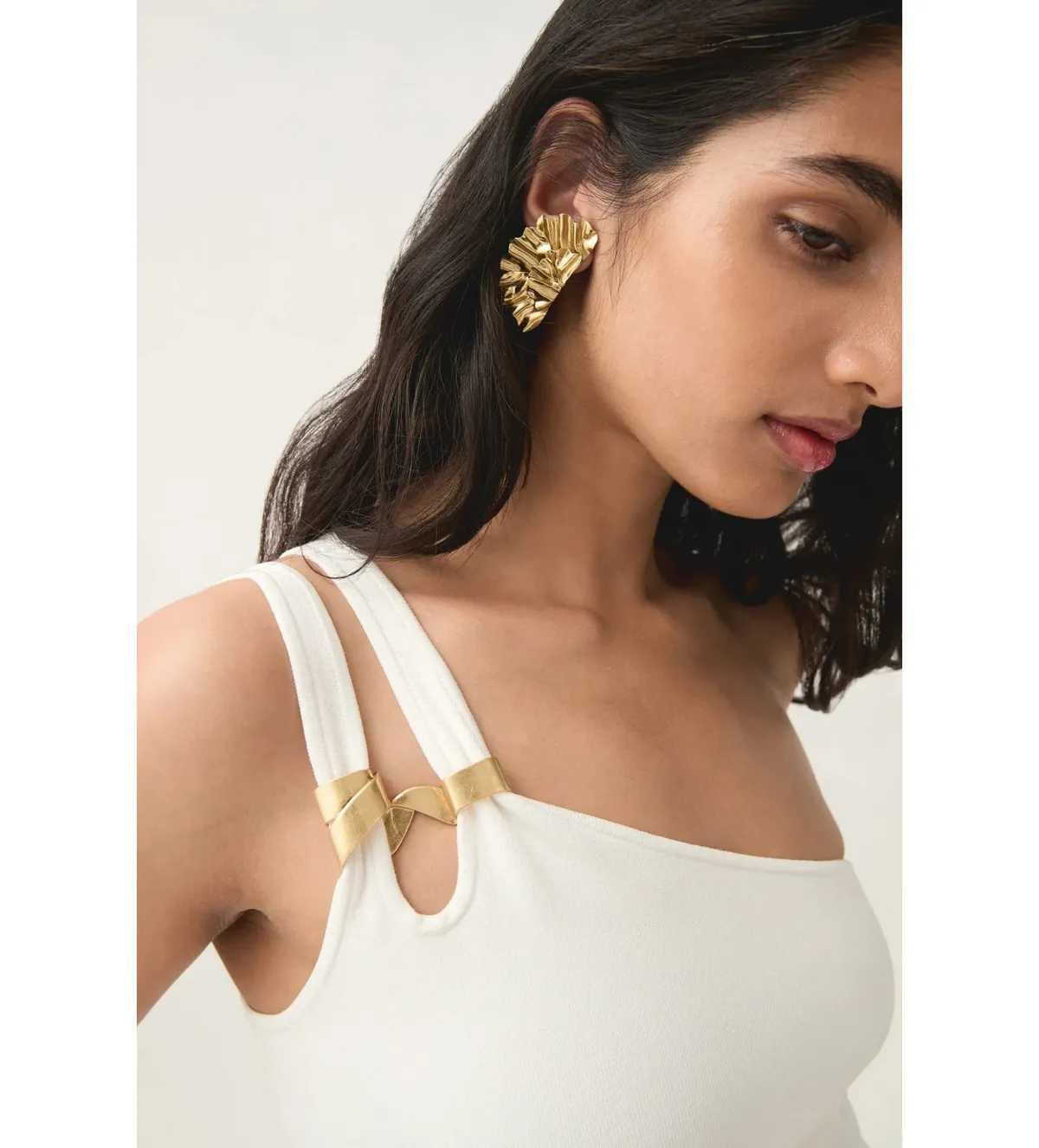 Aje Vibrancy Knit Sleeveless Top Ivory Size M/AU 10 - Image 3