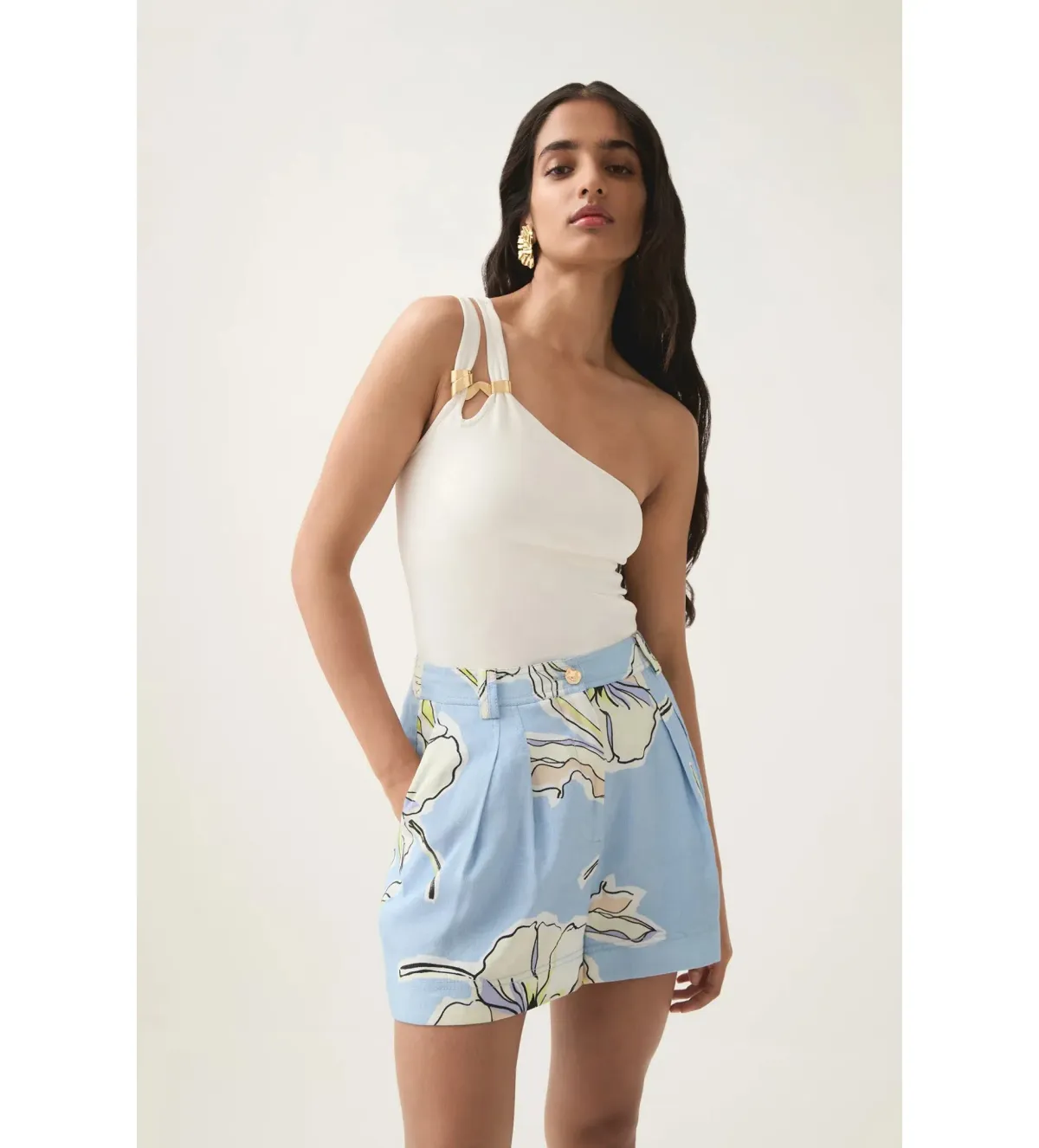 Aje Vibrancy Knit Sleeveless Top Ivory Size M/AU 10 - Image 1