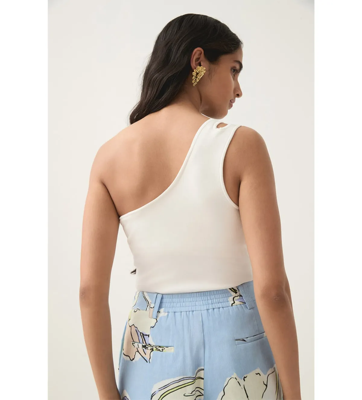 Aje Vibrancy Knit Sleeveless Top Ivory Size M/AU 10 - Image 4