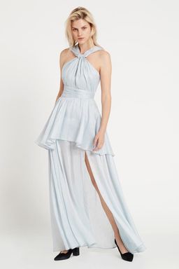 Aje Fraser Maxi Dress Blue Size 8 for rent on The Volte - image 4