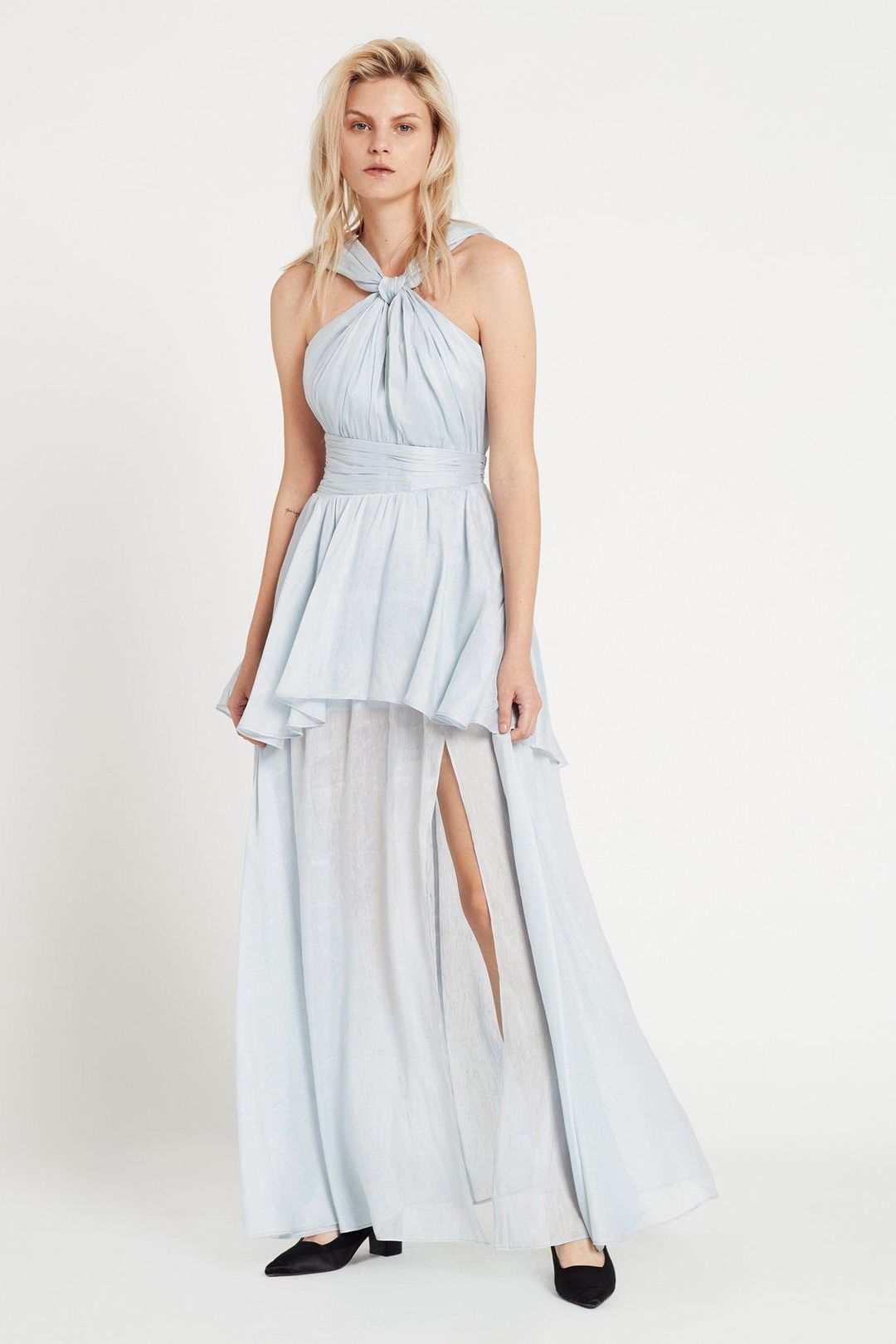 Aje Fraser Maxi Dress Blue Size 8 for rent on The Volte - main image