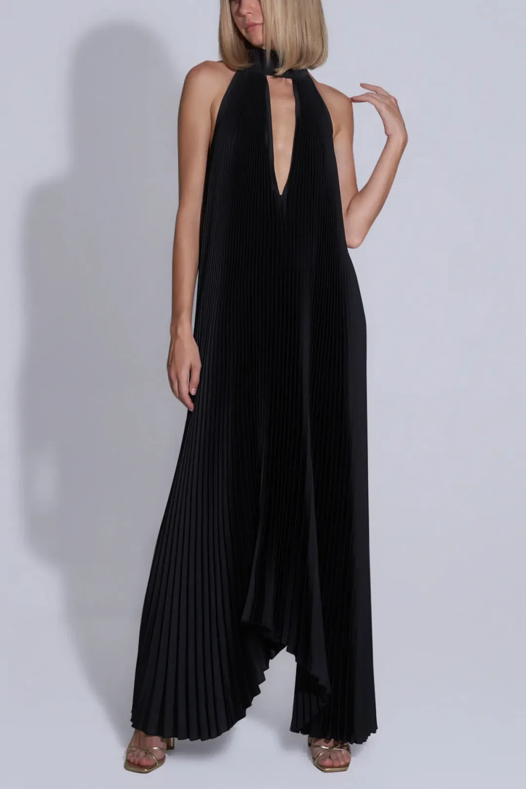 L’Idee Opera Gown Black Size 12 for rent on The Volte - main image