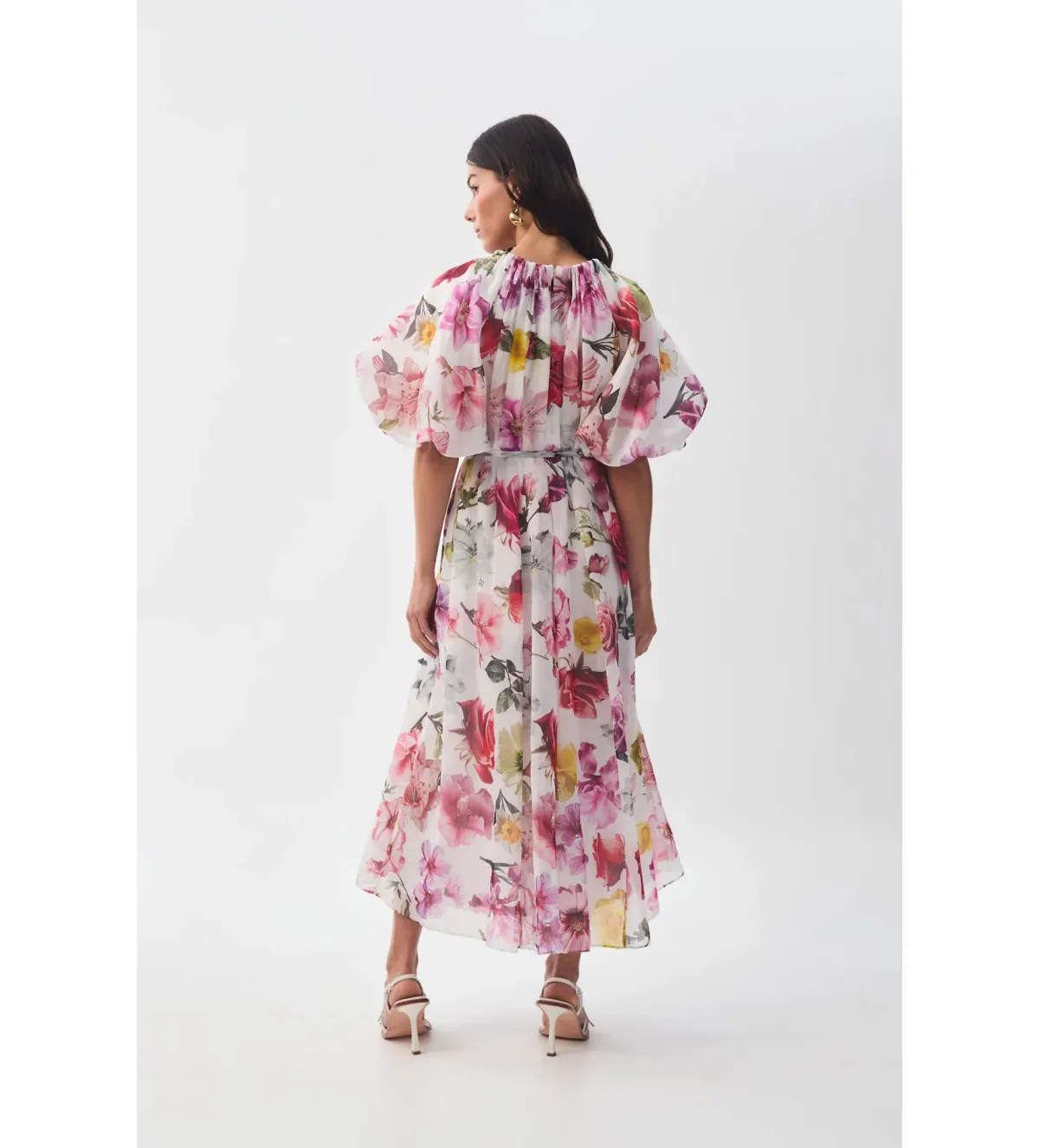 Aje Fleur Midi Dress Collage Floral Size AU 12 - Image 3