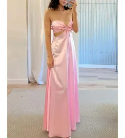 Lane + Sass Lucy Gown Baby Pink Size S/AU 8 for rent on The Volte - image 3