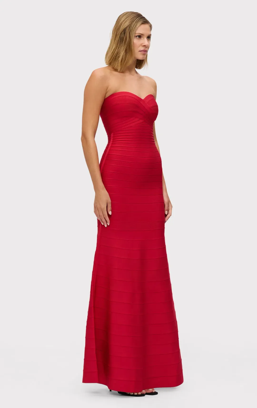 Herve Leger Sara Maxi Dress Lipstick Red Size L / AU 12 for rent on The Volte - main image