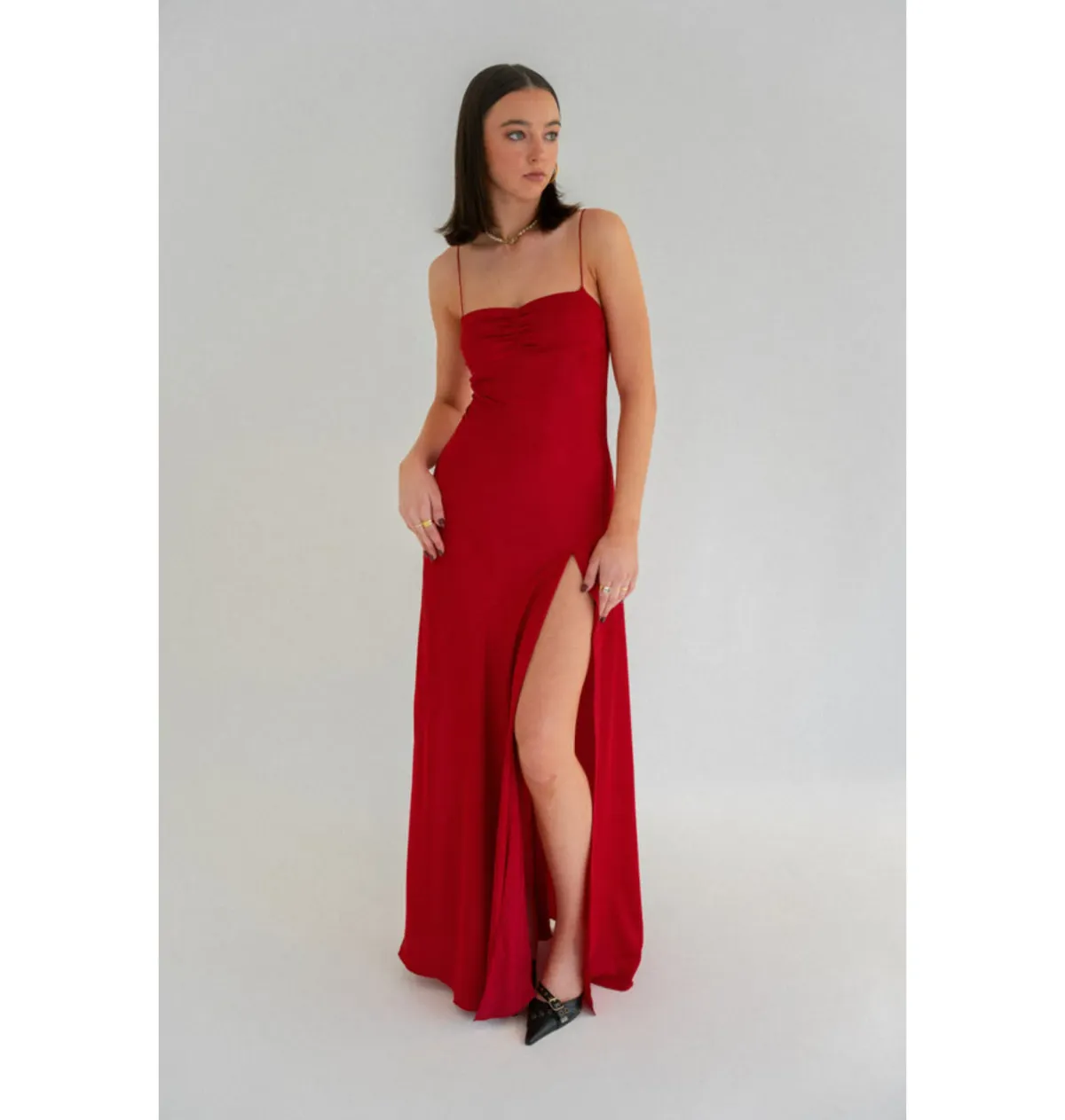 HNTR the Label Gaia Gown in Wine Size XS / AU 6 - Image 1