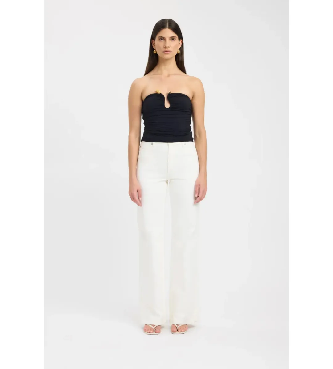 Kookai Tayla Trim Top Black Size AU 8 for rent on The Volte - main image