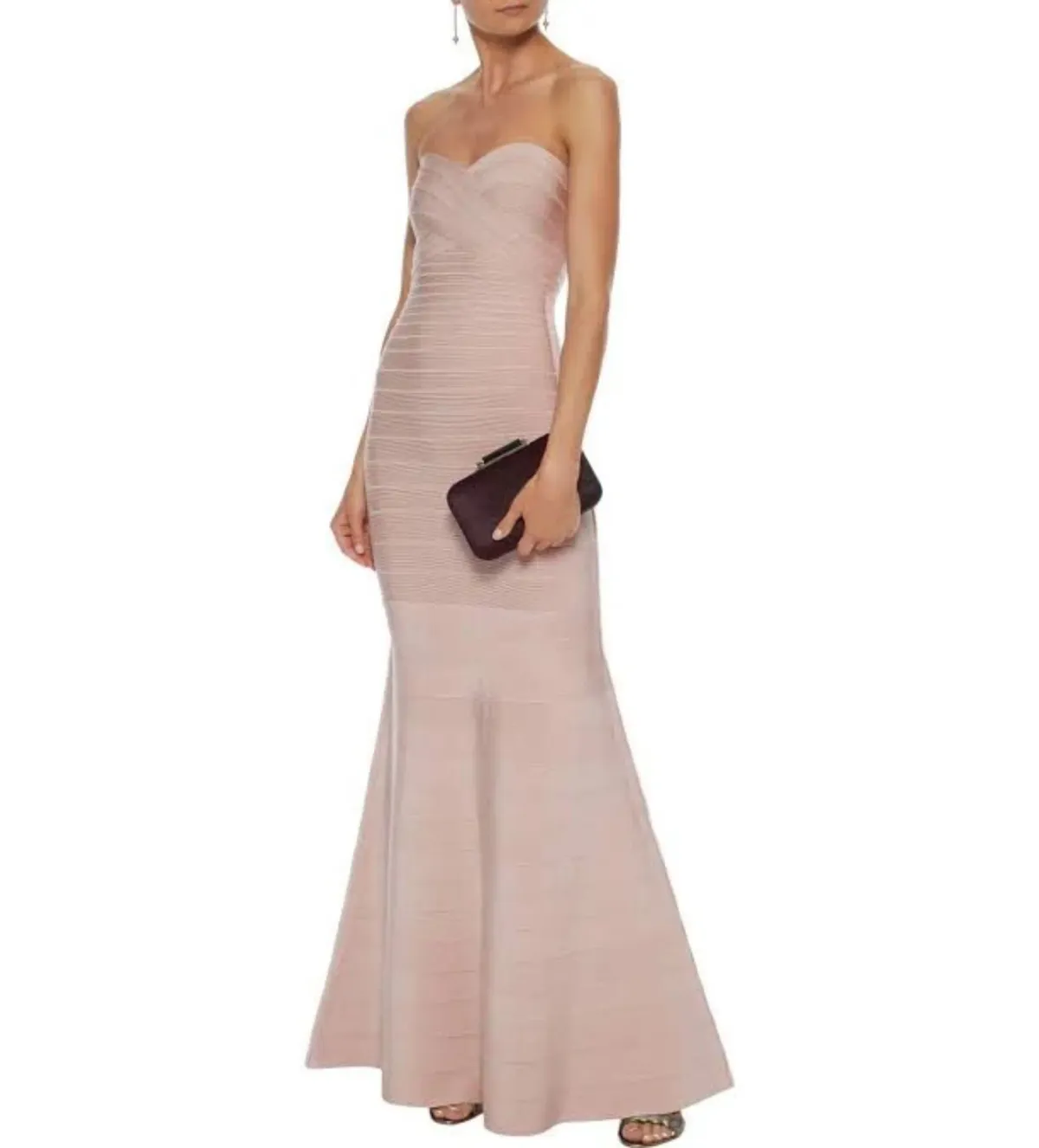 Herve Leger Sara Gown Blush Size S / AU 8 - Image 2