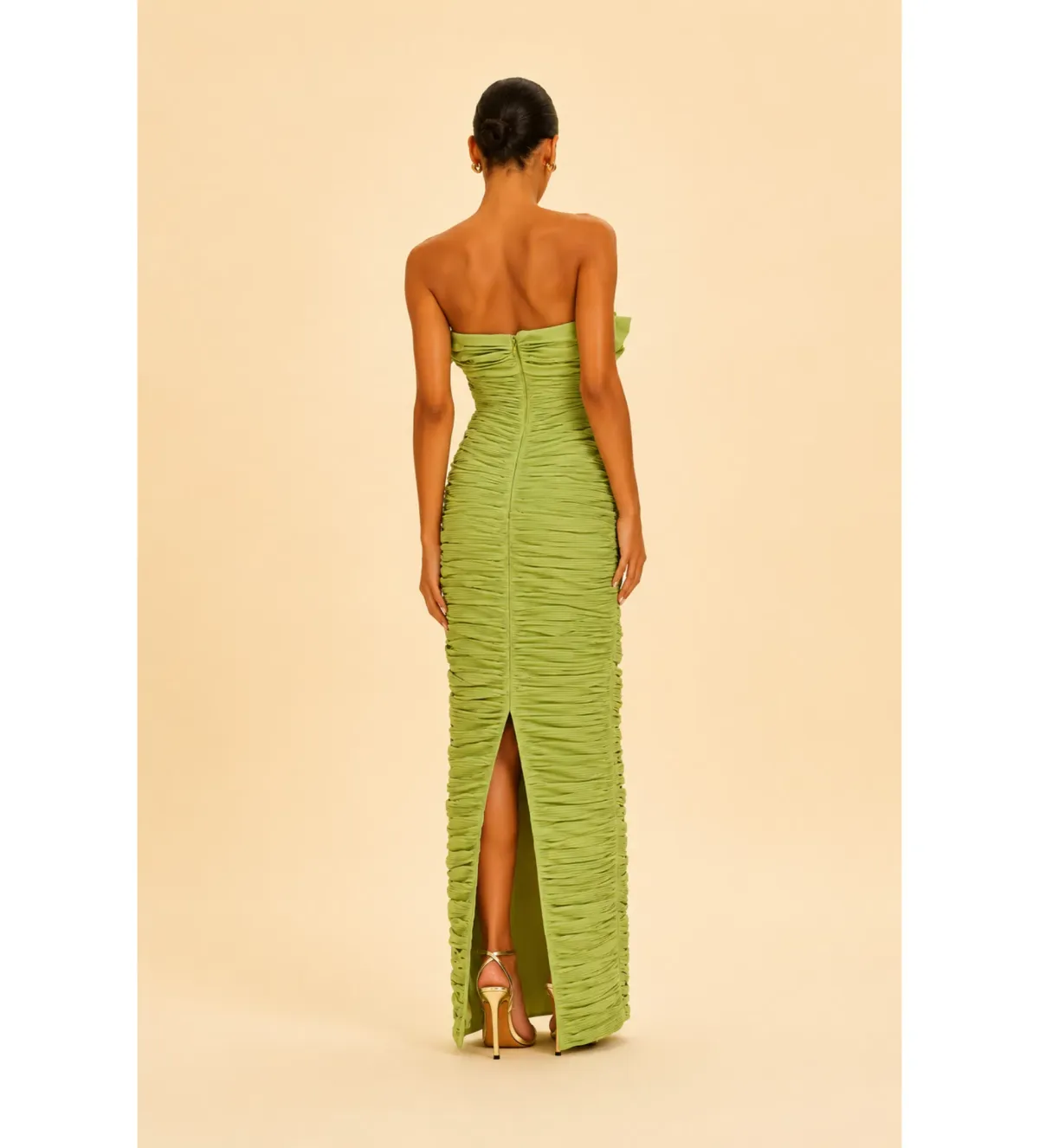 Rachel Gilbert Jensen Maxi Gown in Green Dress Size AU12 - Image 2