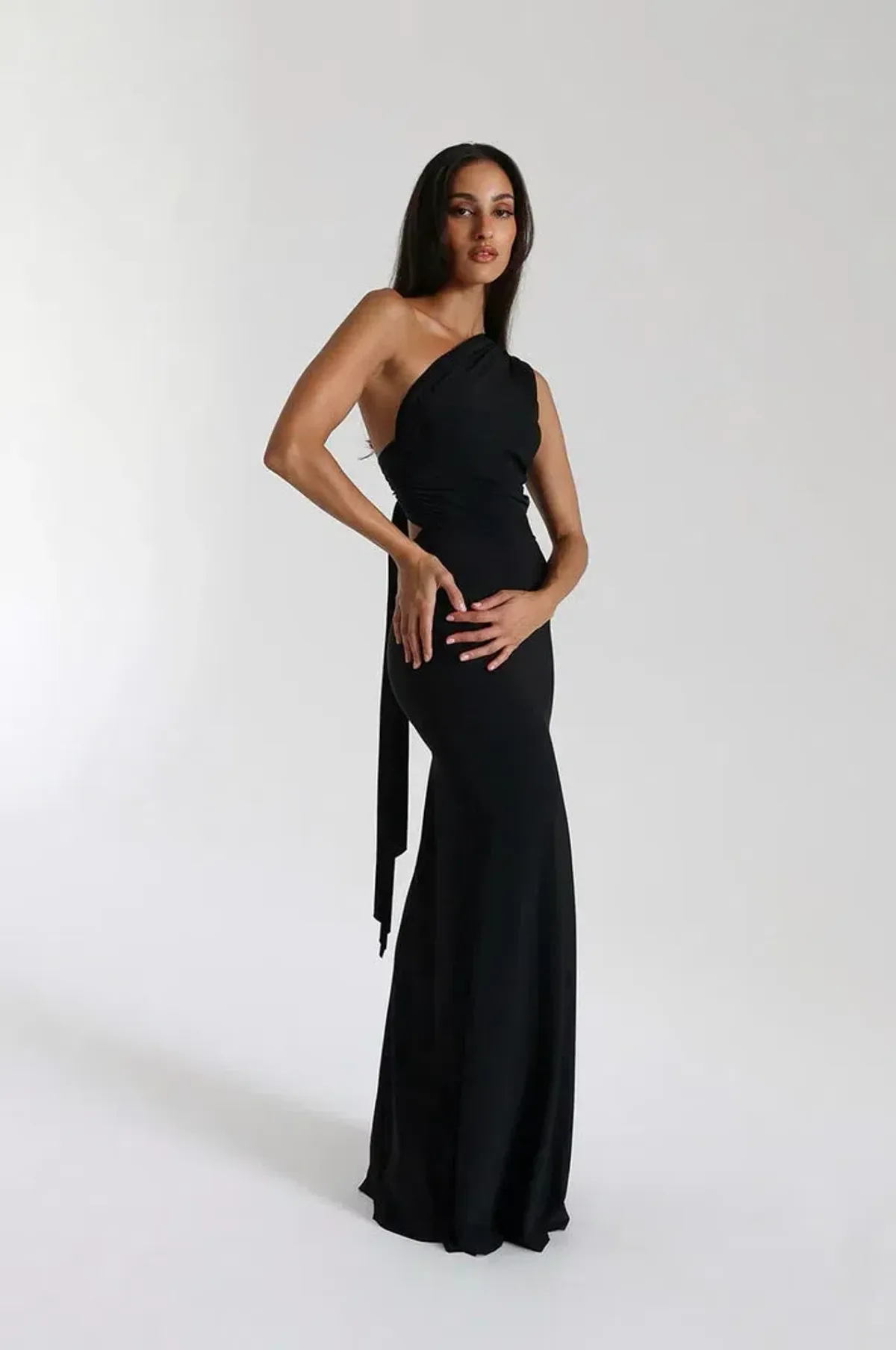 Natalie Rolt Black Fabienne Gown Size AU 8 - Image 3