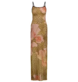 With Harper Lu Slip Dress in Mesh Leopard Size M / AU 10 for rent on The Volte - image 6