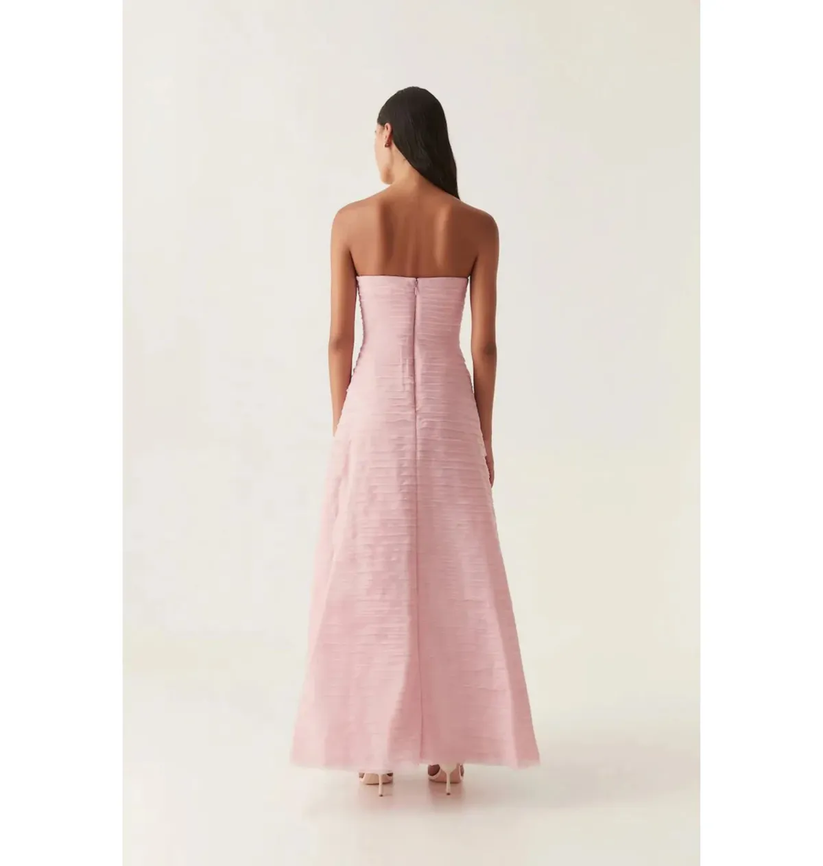 Aje Soundscape Maxi Dress Chalk Pink Size AU 6 - Image 3