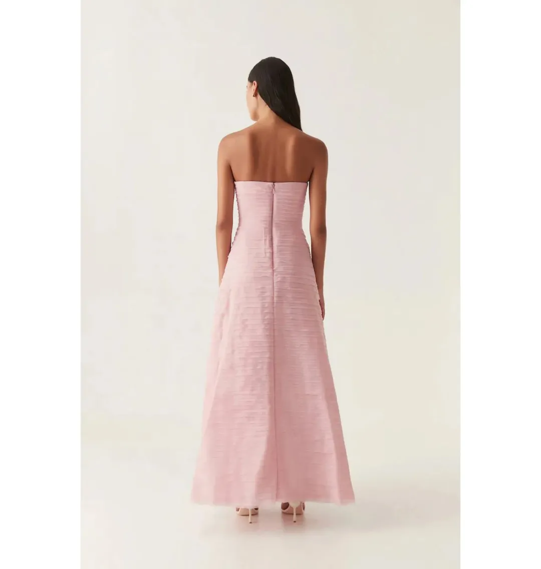 Aje Soundscape Maxi Dress Chalk Pink Size AU 4 for rent on The Volte - main image