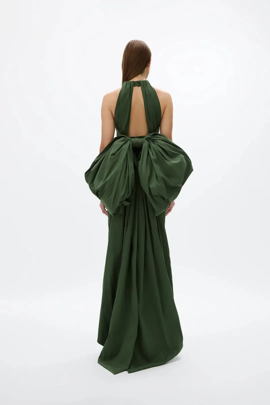 Rachel Gilbert Lottie Gown; Forest Green; size 12 for rent on The Volte - main image