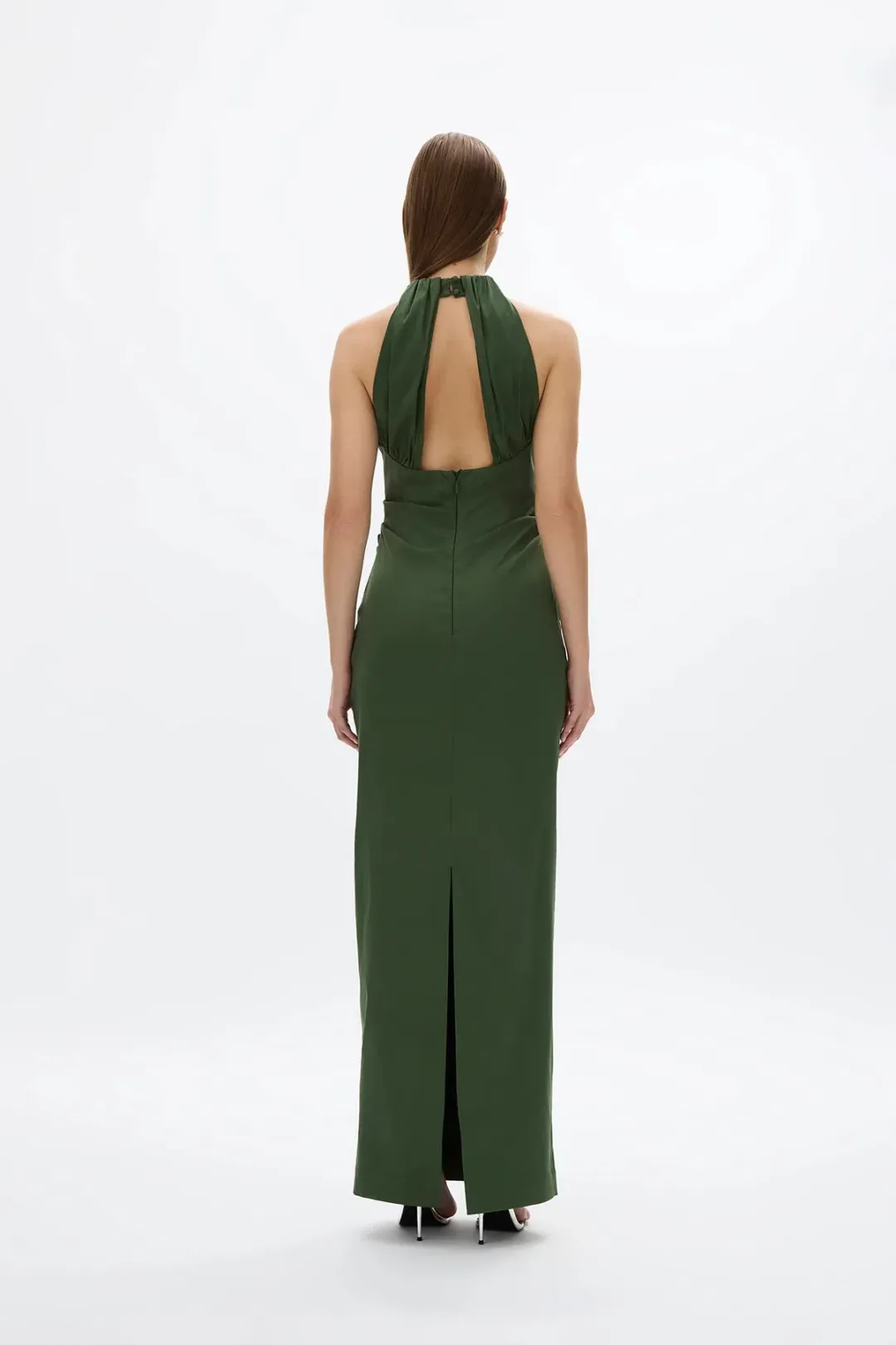 Rachel Gilbert Lottie Gown; Forest Green; size 12 for rent on The Volte - main image