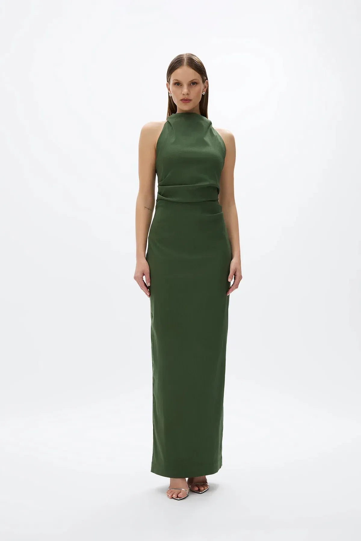 Rachel Gilbert Lottie Gown; Forest Green; size 12 - Image 2