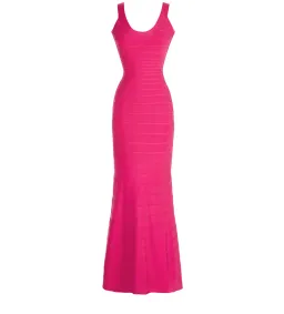 Herve Leger Pink Ellen Bandage Gown Size 10/S for rent on The Volte - image 4