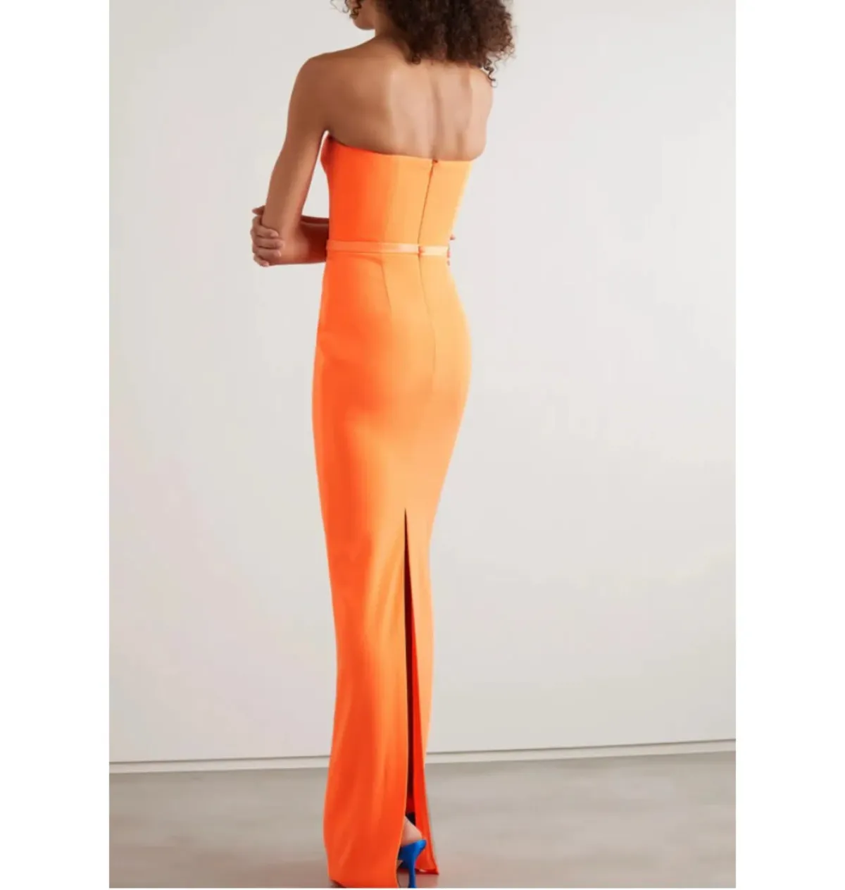 Alex Perry Cassidy Strapless Column Gown Orange Size 8 - Image 2