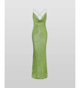 Rat & Boa Gaia Dress in Green Sequin Size XS / AU 6 for rent on The Volte - image 4