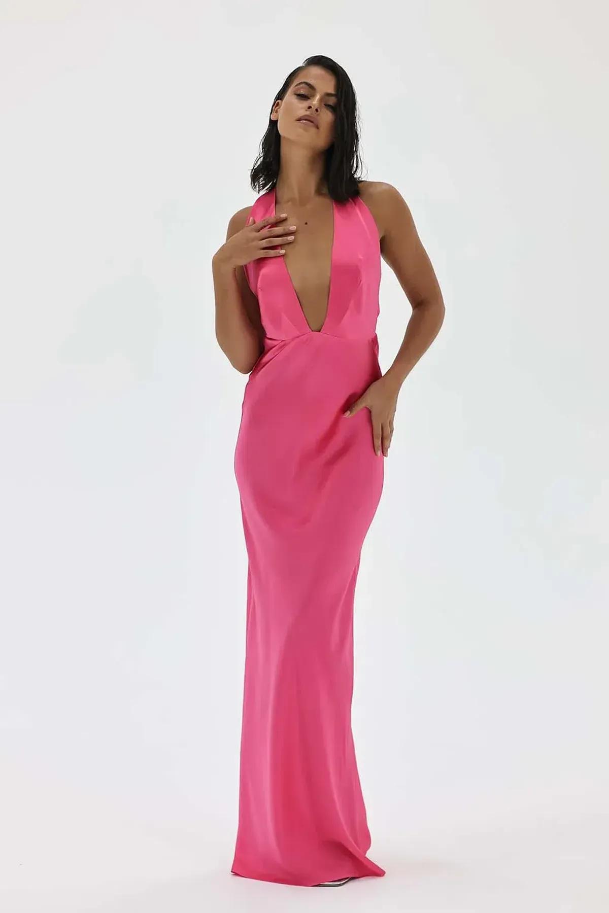 Natalie Rolt Pink Angelica Gown in Pink Size 8 - Image 1