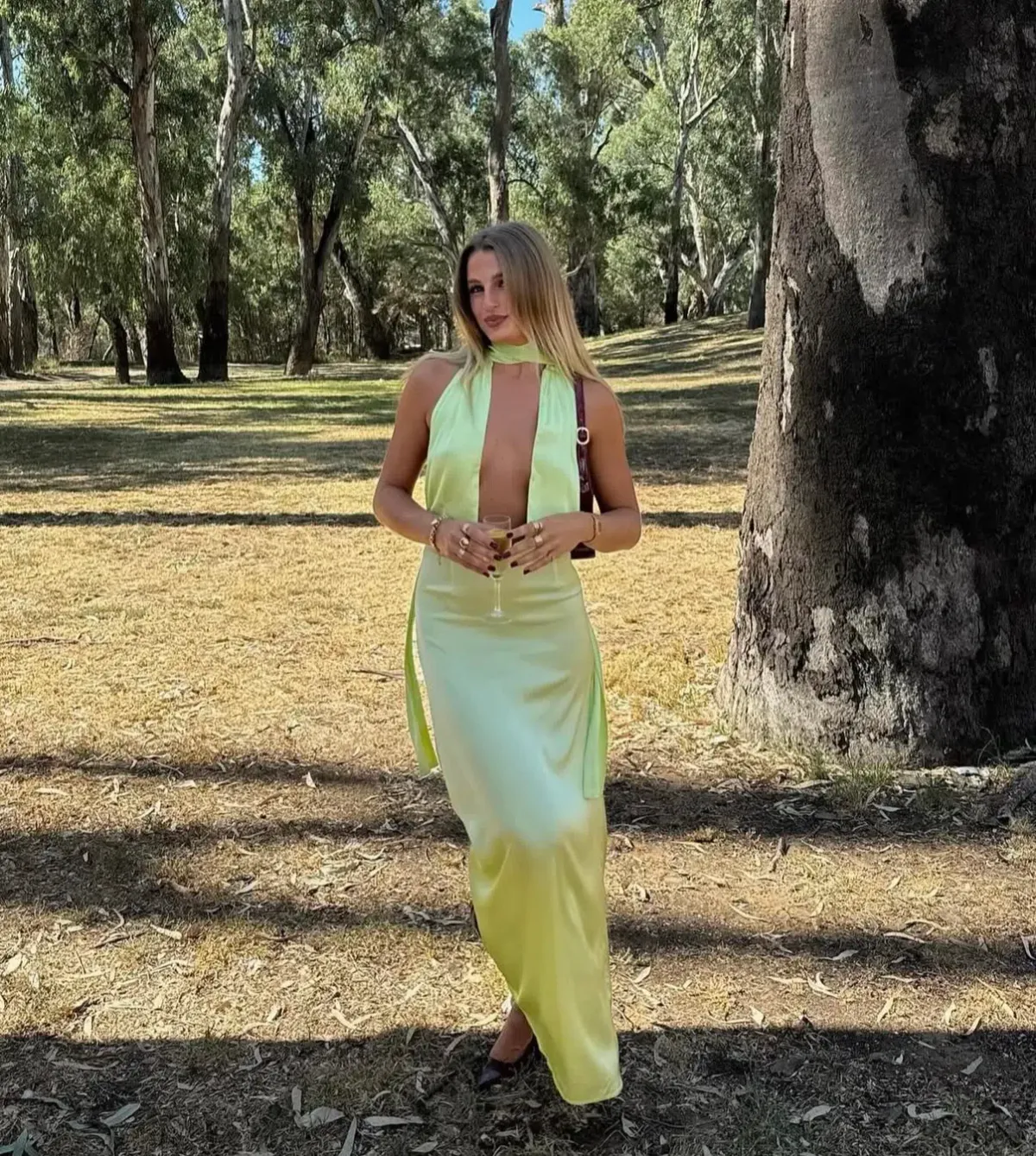 Amaia The Label Piper Dress Melon Green XS - Image 2