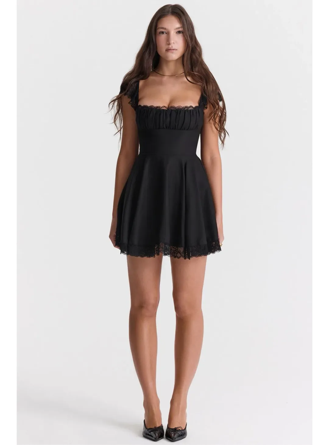 House Of CB Kaia A-Line Mini Dress Black Size XS / AU 6 for rent on The Volte - main image