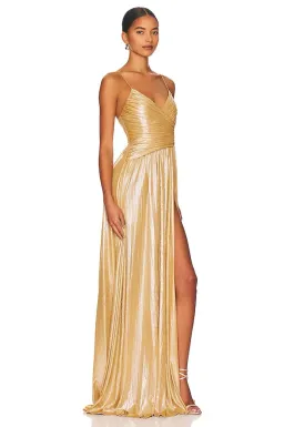 Retrofête Doss Maxi Gown Gold Size 8 for rent on The Volte - image 2