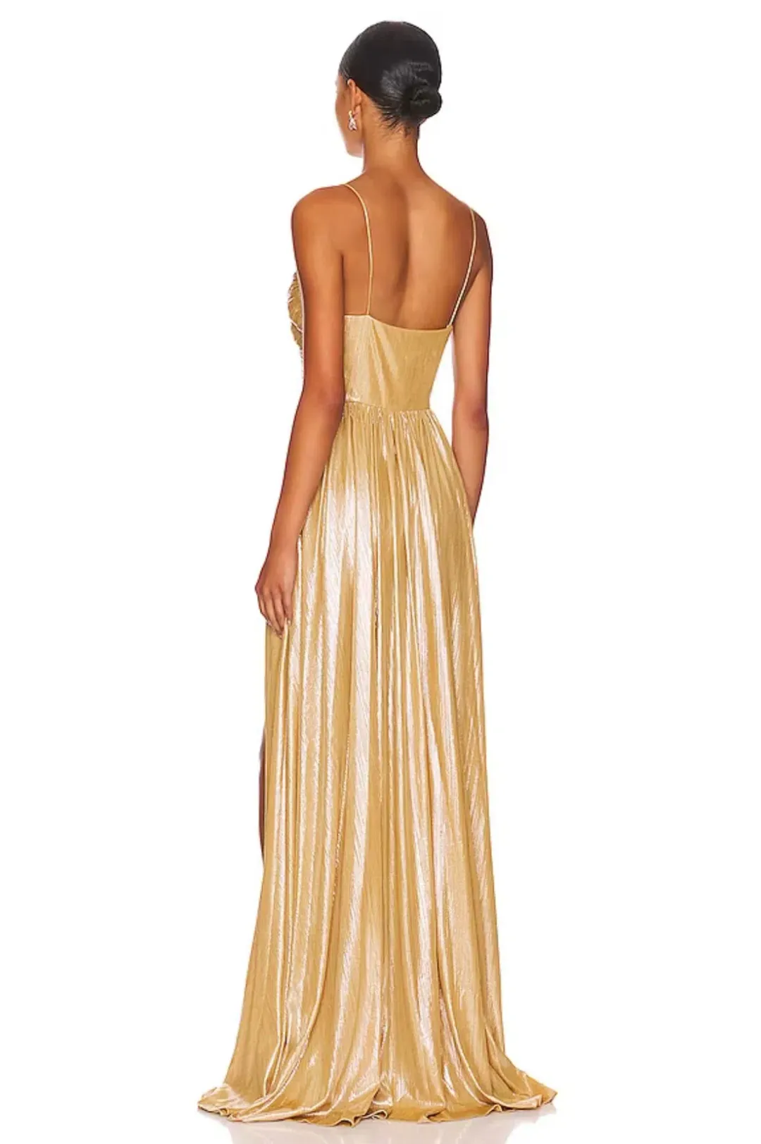 Retrofête Doss Maxi Gown Gold Size 6 for rent on The Volte - main image