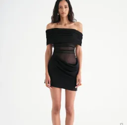 BENNI Nico Off Shoulder Mini Dress for rent on The Volte - image 1