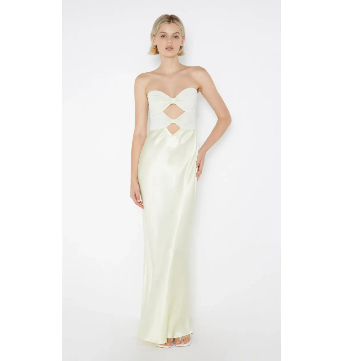 Bec & Bridge Halle Strapless Gown Yellow Size AU 8 - Image 1